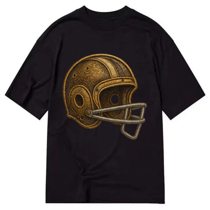 Football Helmet  - Classic T-shirt - Black
