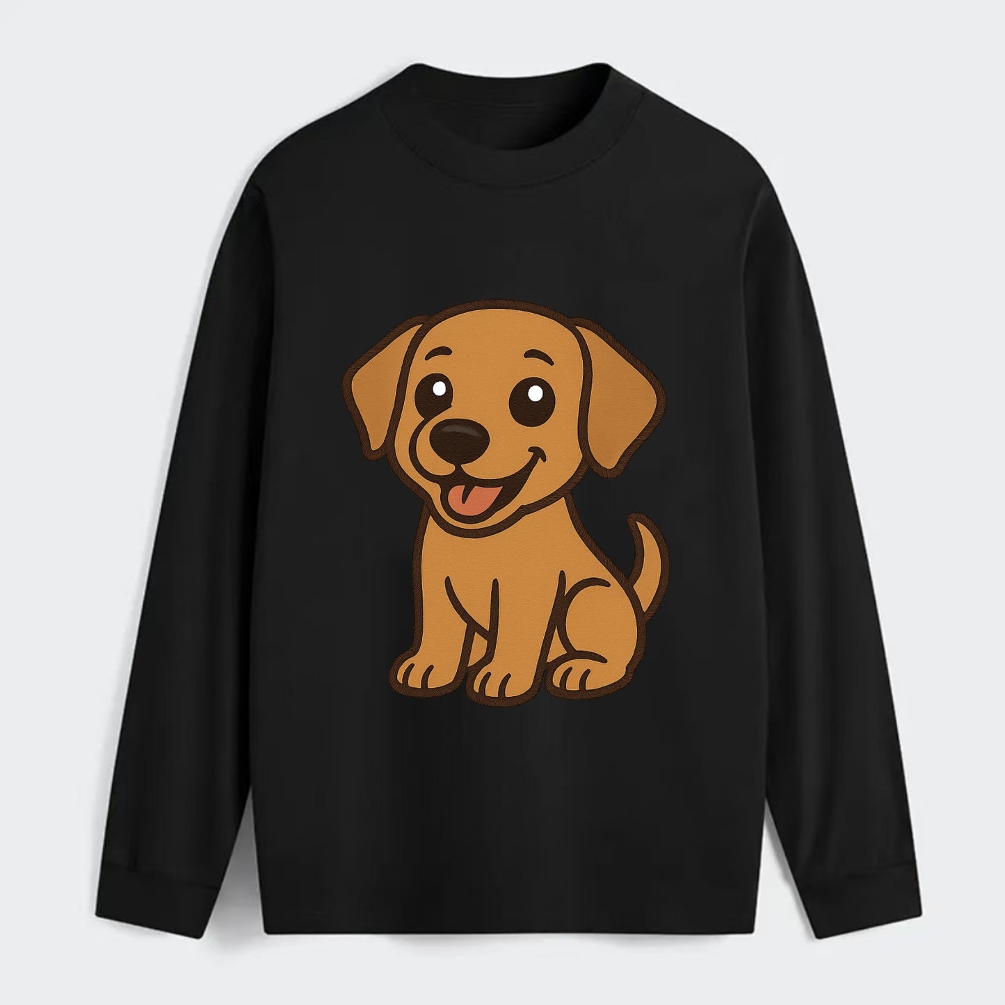 Labrador - Happy panting expression - Classic Long Sleeve Shirt - Black