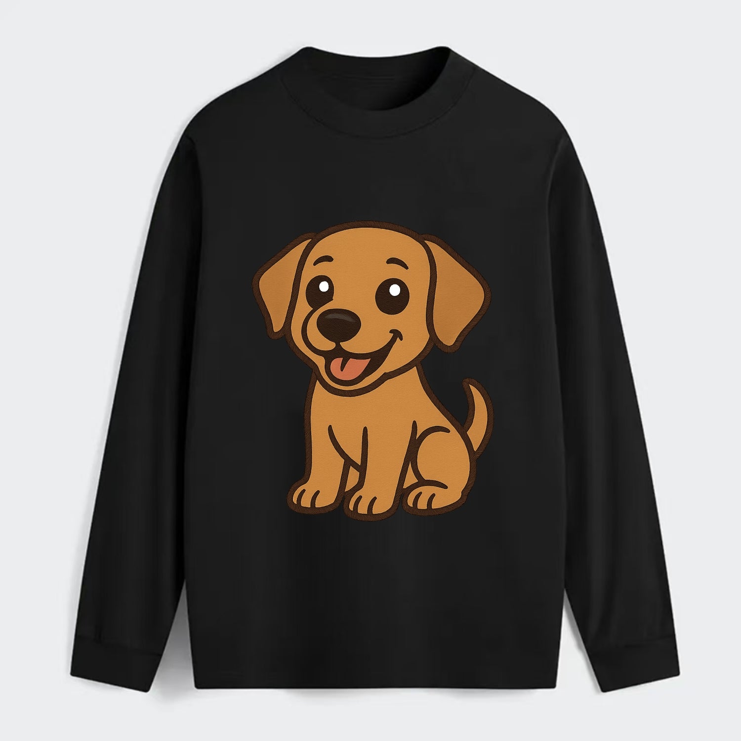Labrador - Happy panting expression - Classic Long Sleeve Shirt - Black