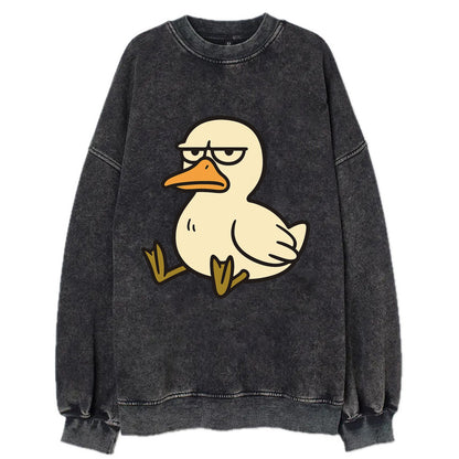 The Duck Judging Silently - Vintage Sweatshirt - Black