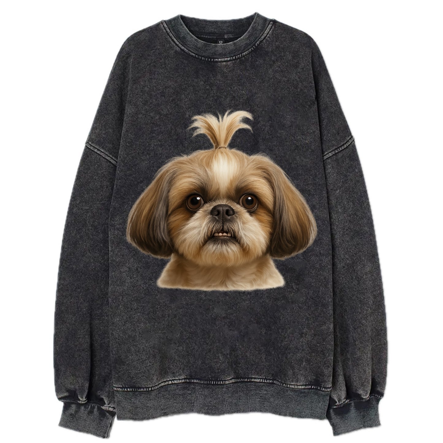 Shih Tzu  - Vintage Sweatshirt - Black