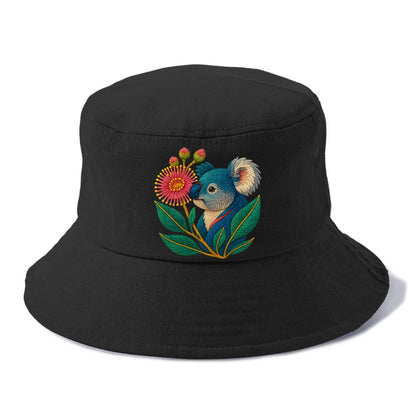 Koala Eucalyptus Bloom - Bucket Hat - Black