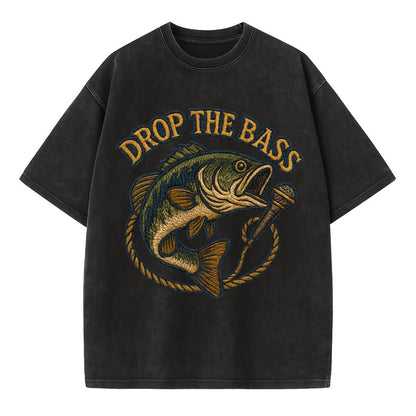 Drop The Bass  - Vintage T-shirt - Black