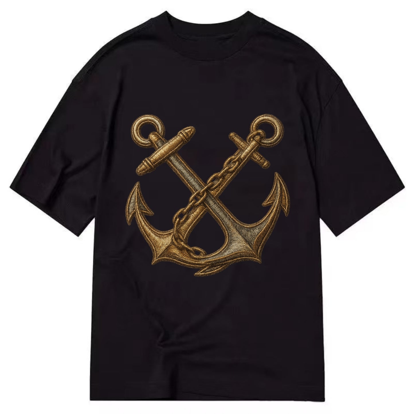 Crossed Anchors  - Classic T-shirt - Black
