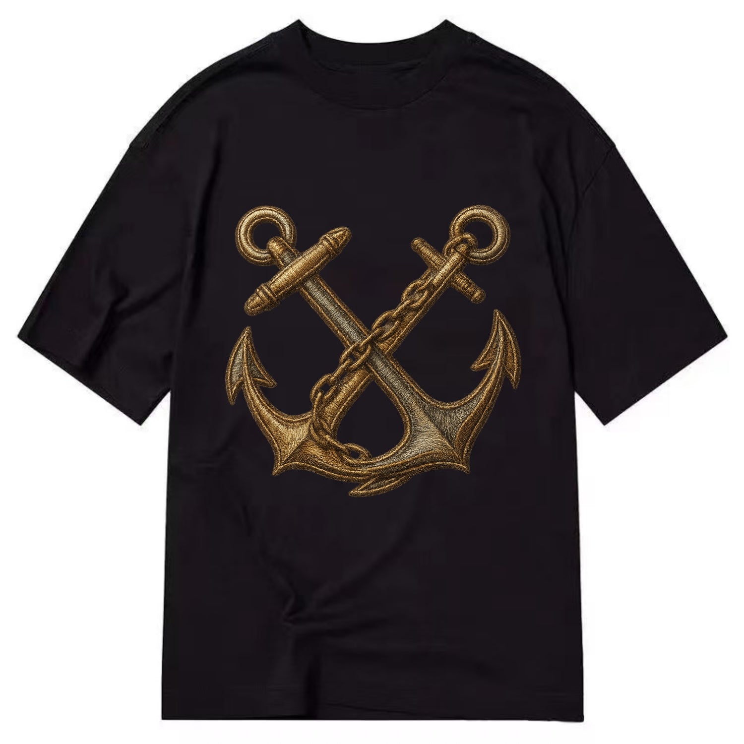 Crossed Anchors  - Classic T-shirt - Black