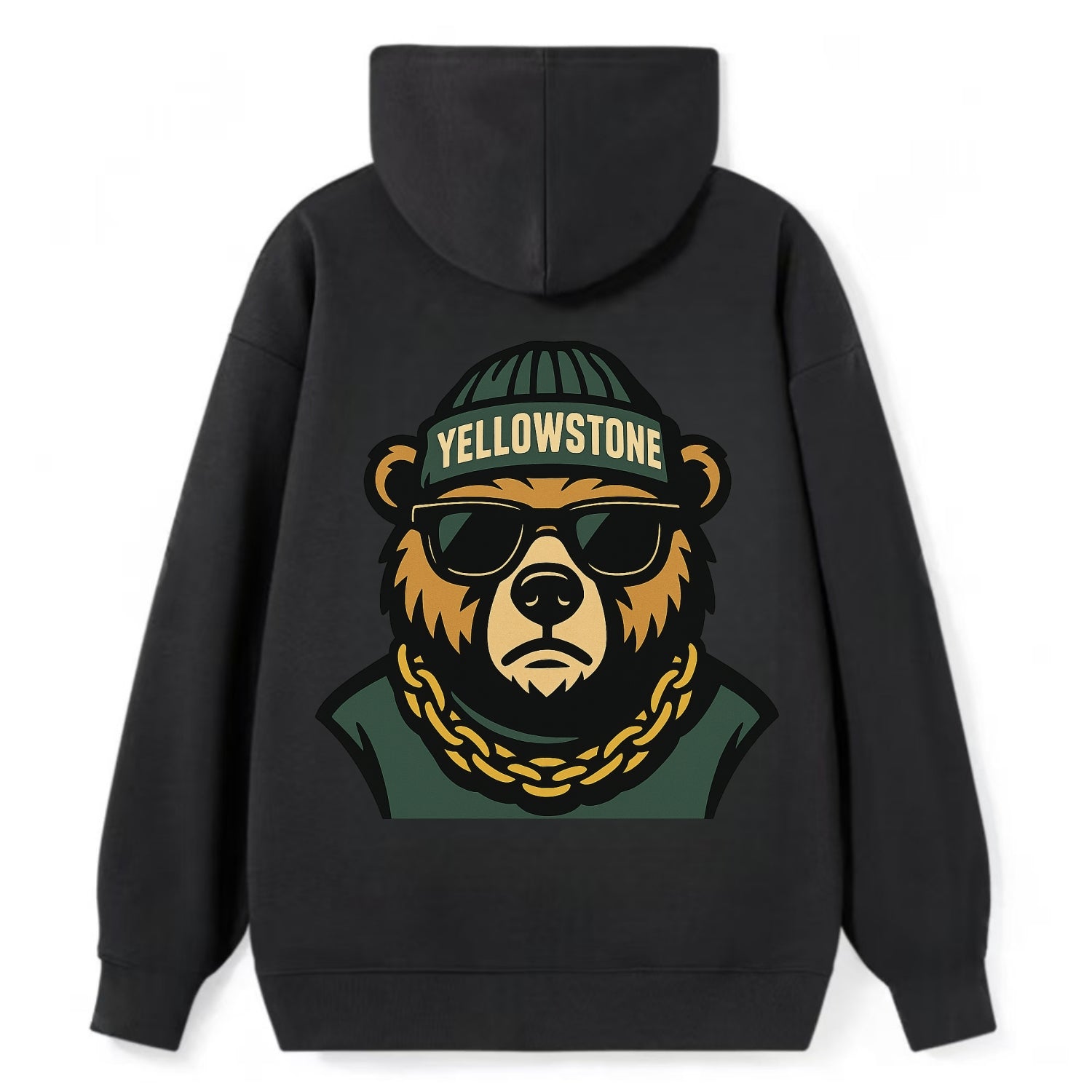 Yellowstone Bear - Classic Pullover Hoodie - Black