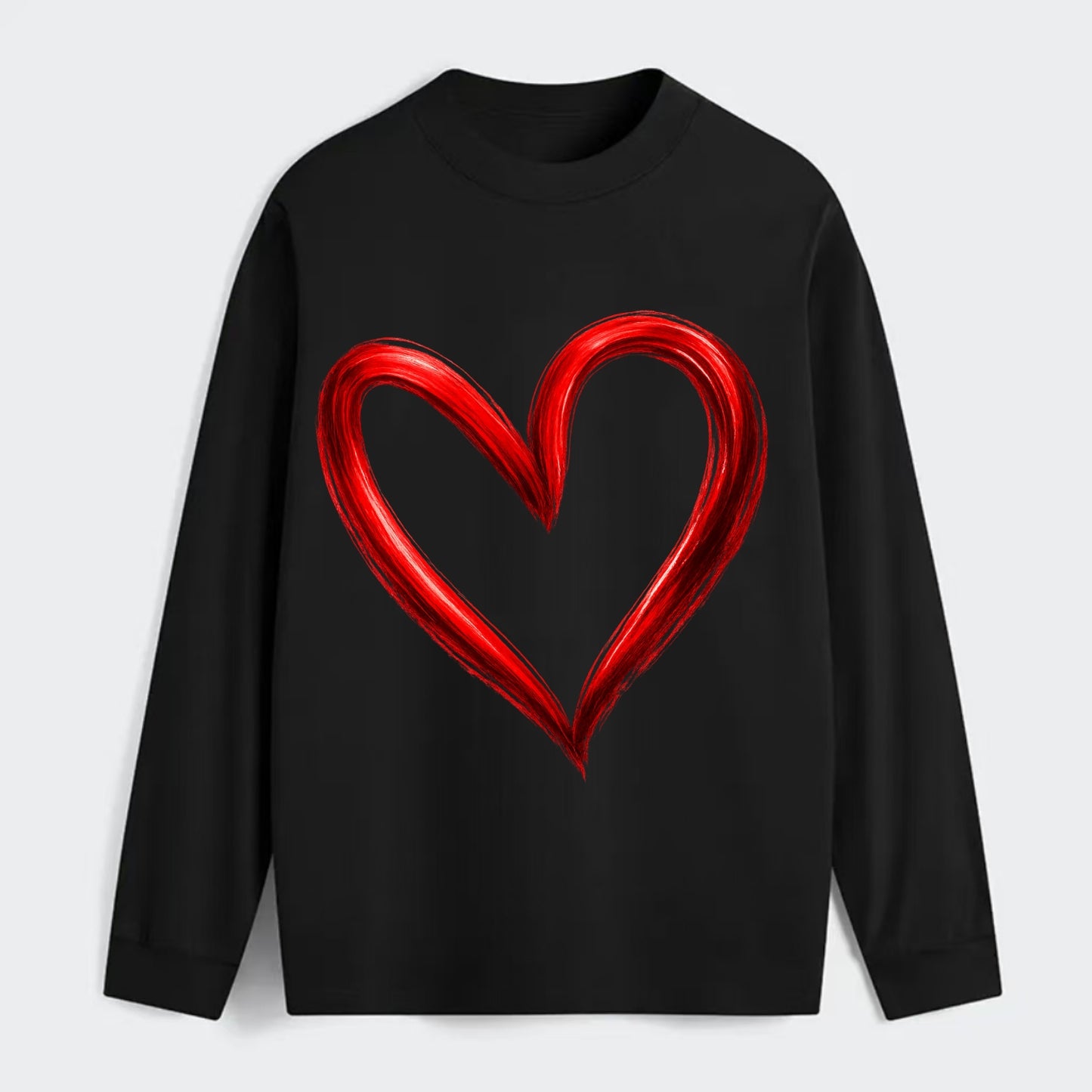Love Heart - Classic Long Sleeve Shirt - Black