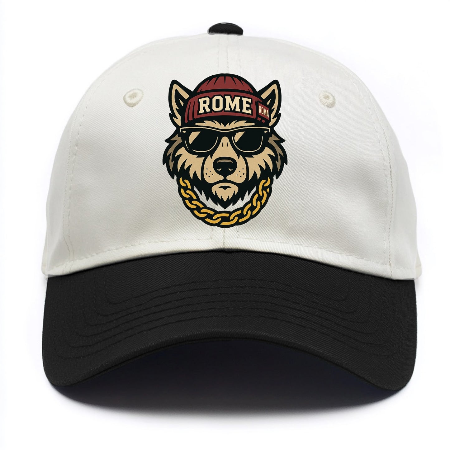 Rome Wolf - Two Tone Cap - Black