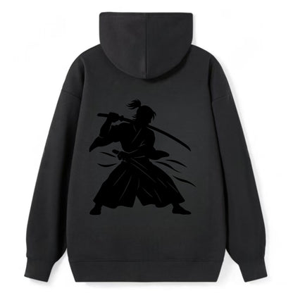 Japanese samurai sword draw - Classic Pullover Hoodie - Black