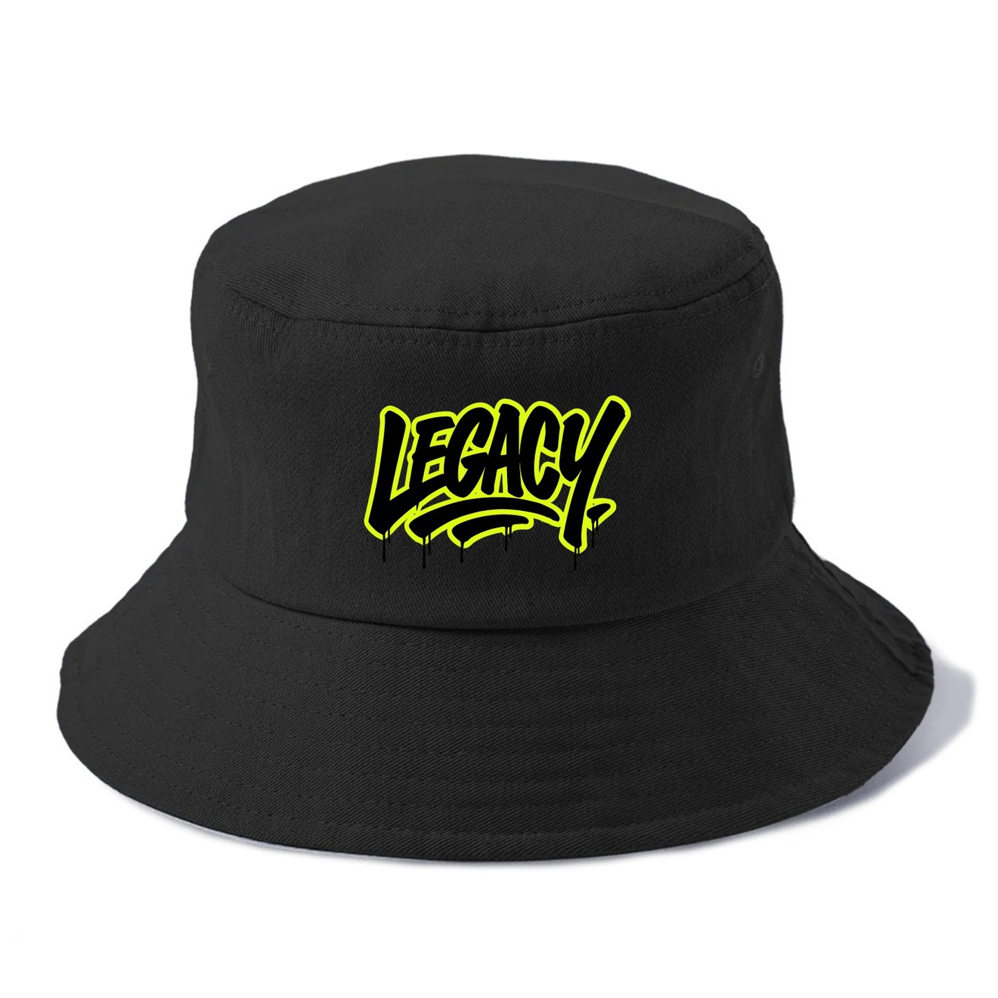 Bold typography design - "LEGACY" - what you leave behind, lasting impact - Bucket Hat - Black