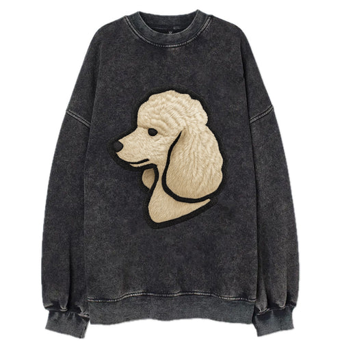 Poodle - Contemporary clean style with s - Vintage Sweatshirt