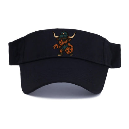 Texas Longhorn wearing Mavs beanie with lone star patch and wayfarer sunglasses - Visor - Black