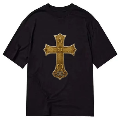 Alpha Omega Cross  - Classic T-shirt - Black