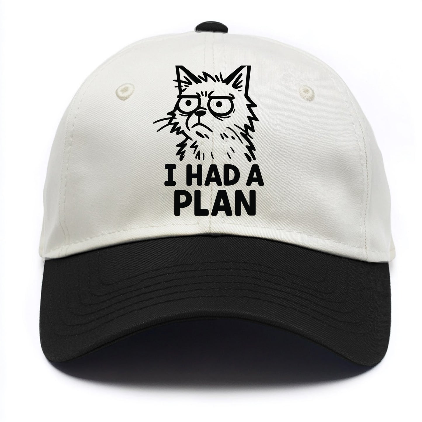 Existential Crisis Cat - Two Tone Cap - Black