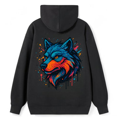 Velvet Wolf Royal  - Classic Pullover Hoodie - Black