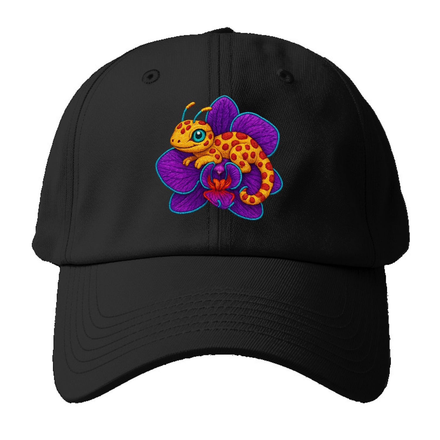 Leopard Orchid - Baseball Cap For Big Heads - Black