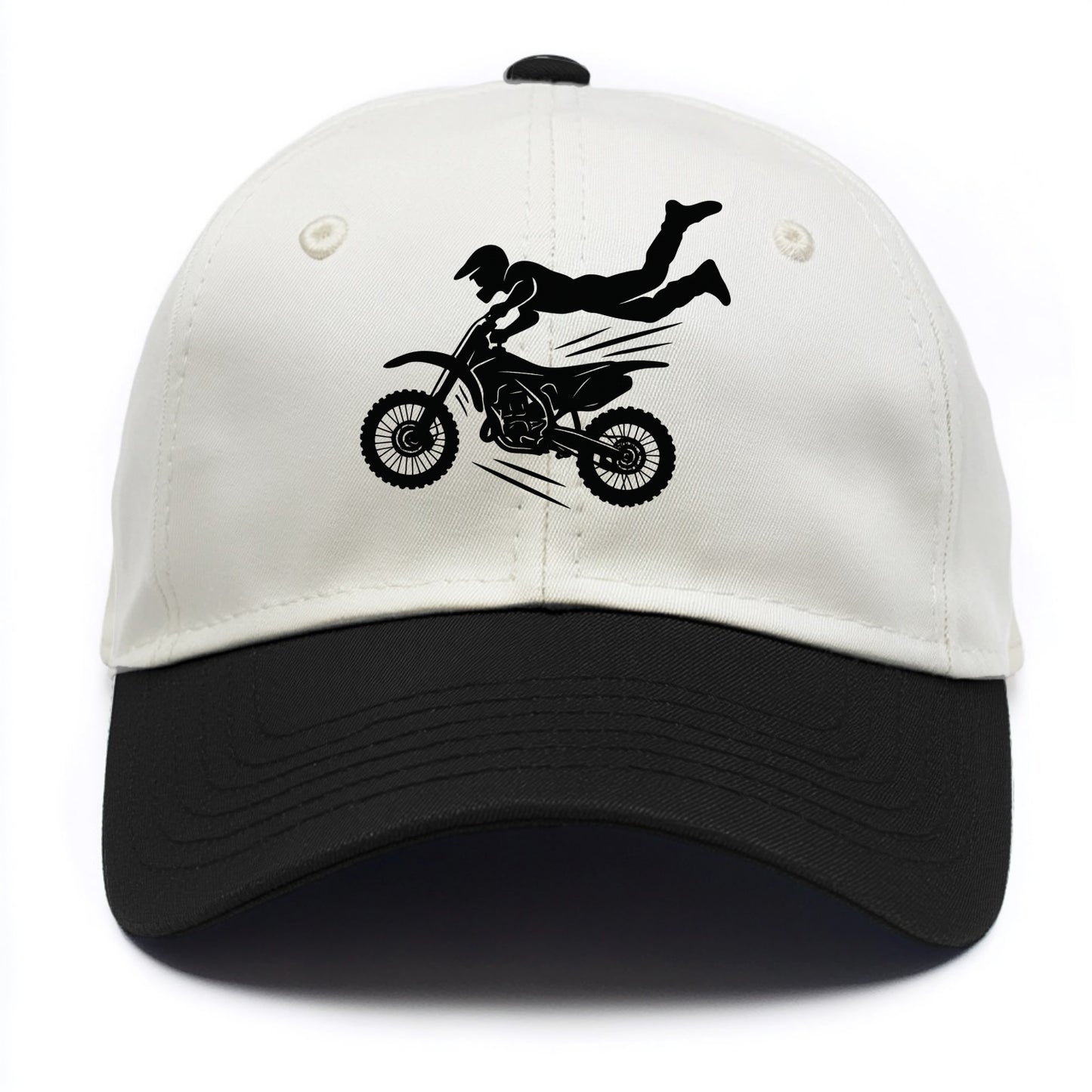 Motocross rider airborne trick - Two Tone Cap - Black