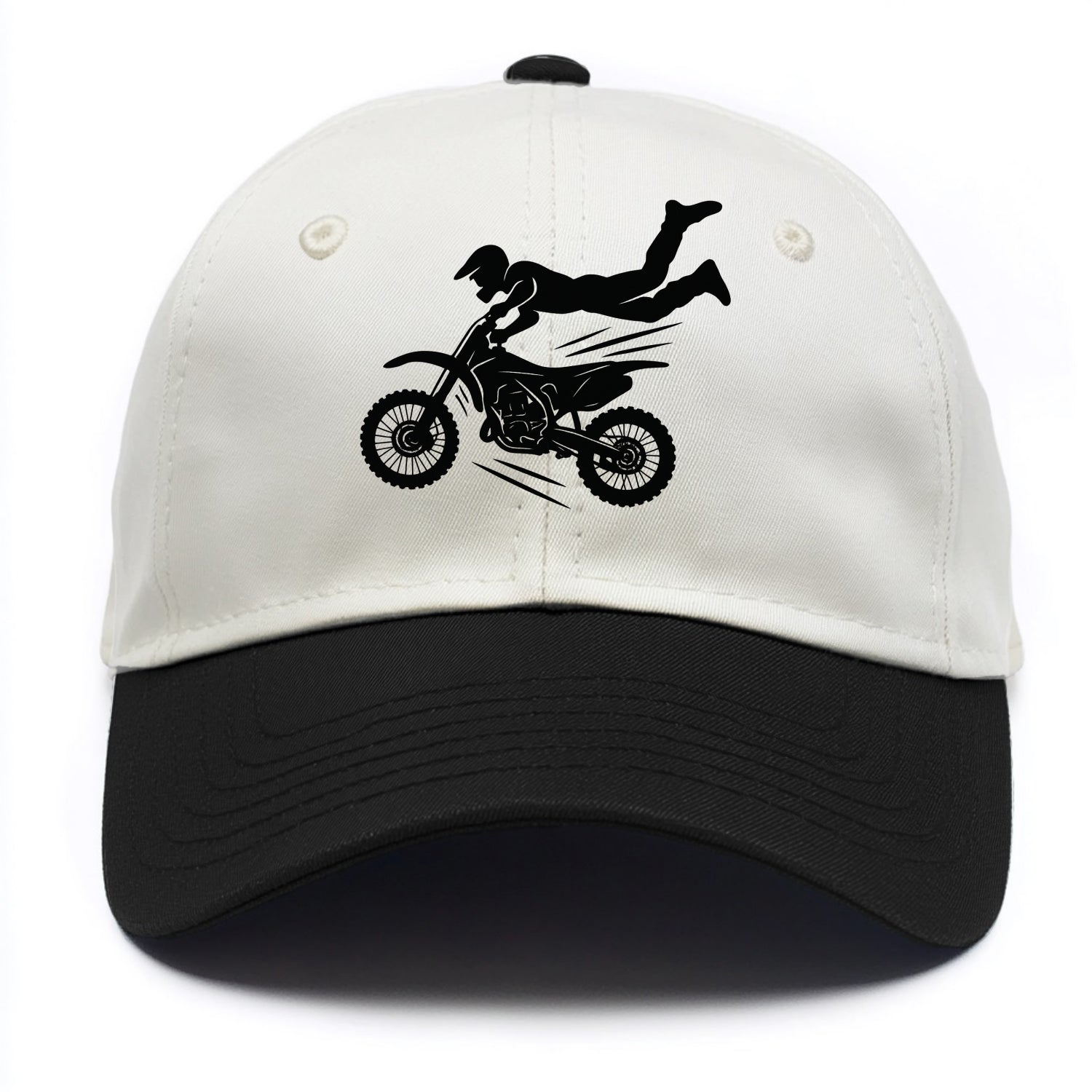 Motocross rider airborne trick - Two Tone Cap - Black