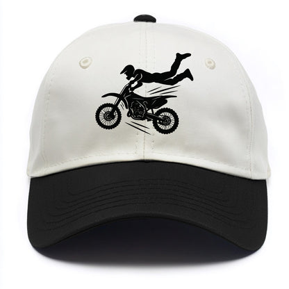 Motocross rider airborne trick - Two Tone Cap - Black
