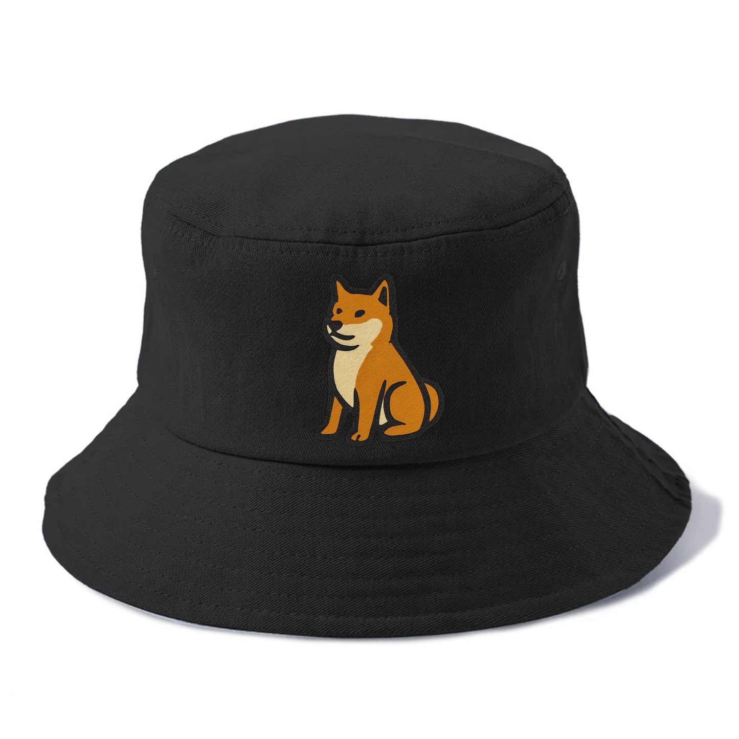 Shiba Inu - Red colored sitting pose - Bucket Hat - Black