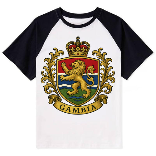 Gambia Heritage Badge  - Contrast Raglan T-shirt