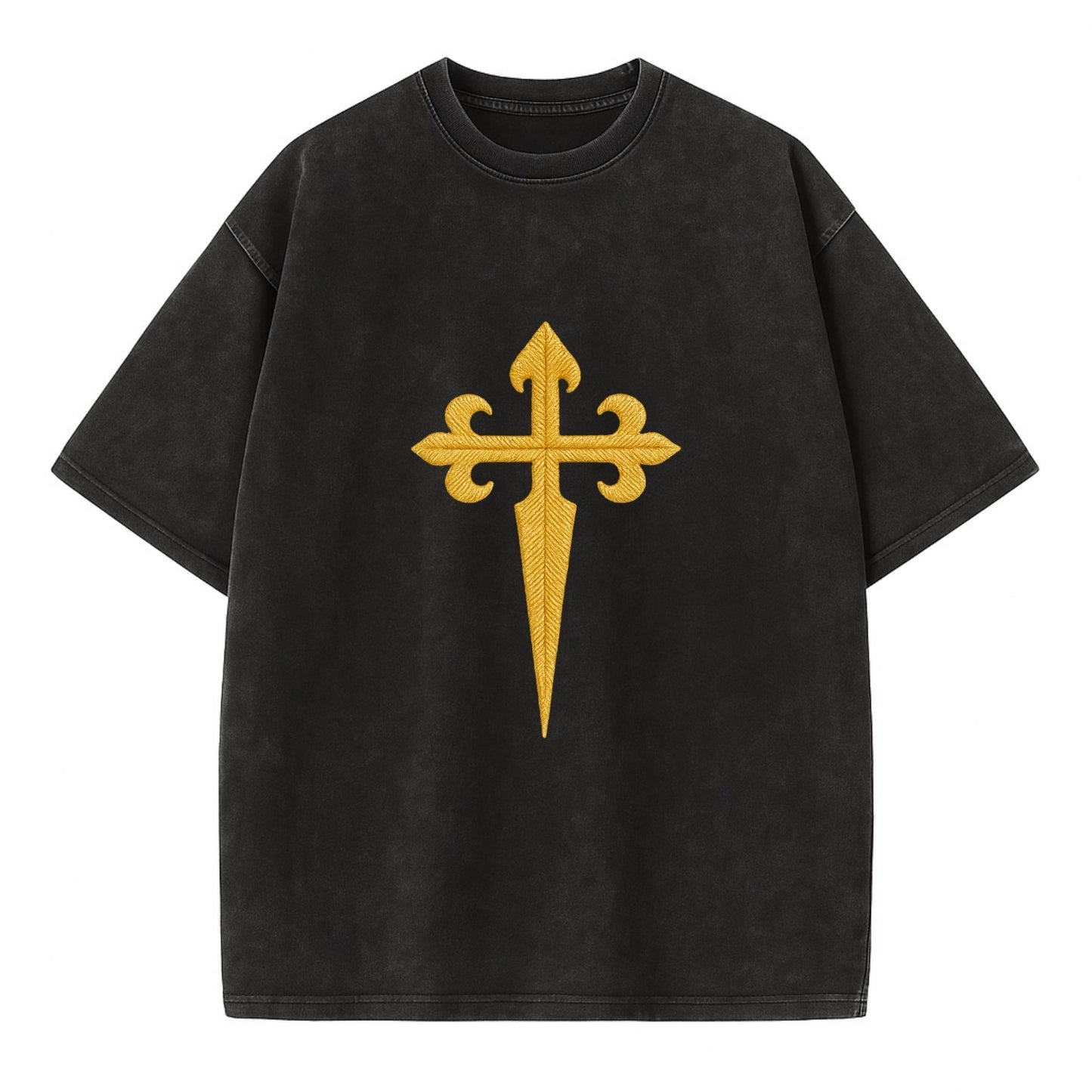 Order Of Santiago Cross - Vintage T-shirt - Black