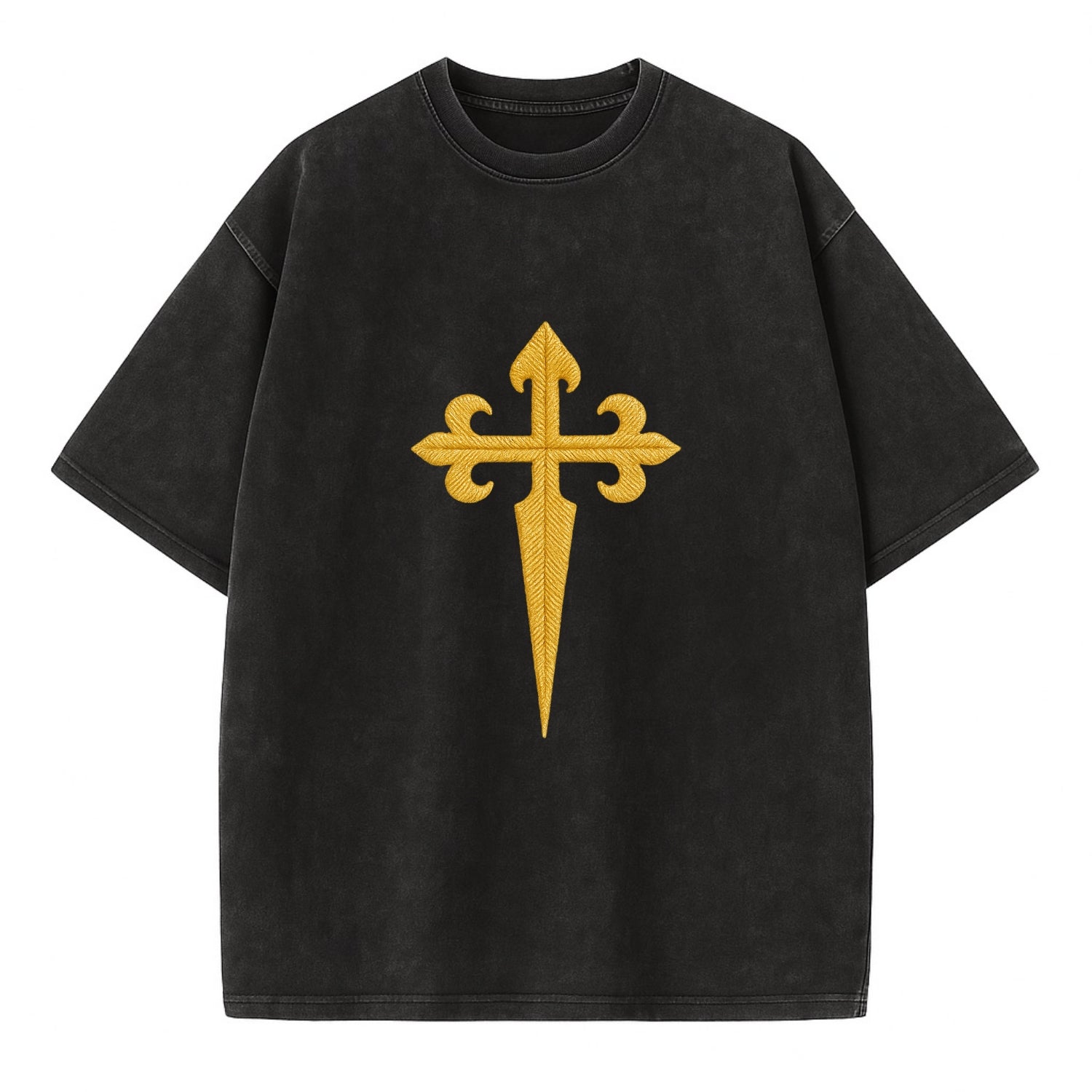 Order Of Santiago Cross - Vintage T-shirt - Black