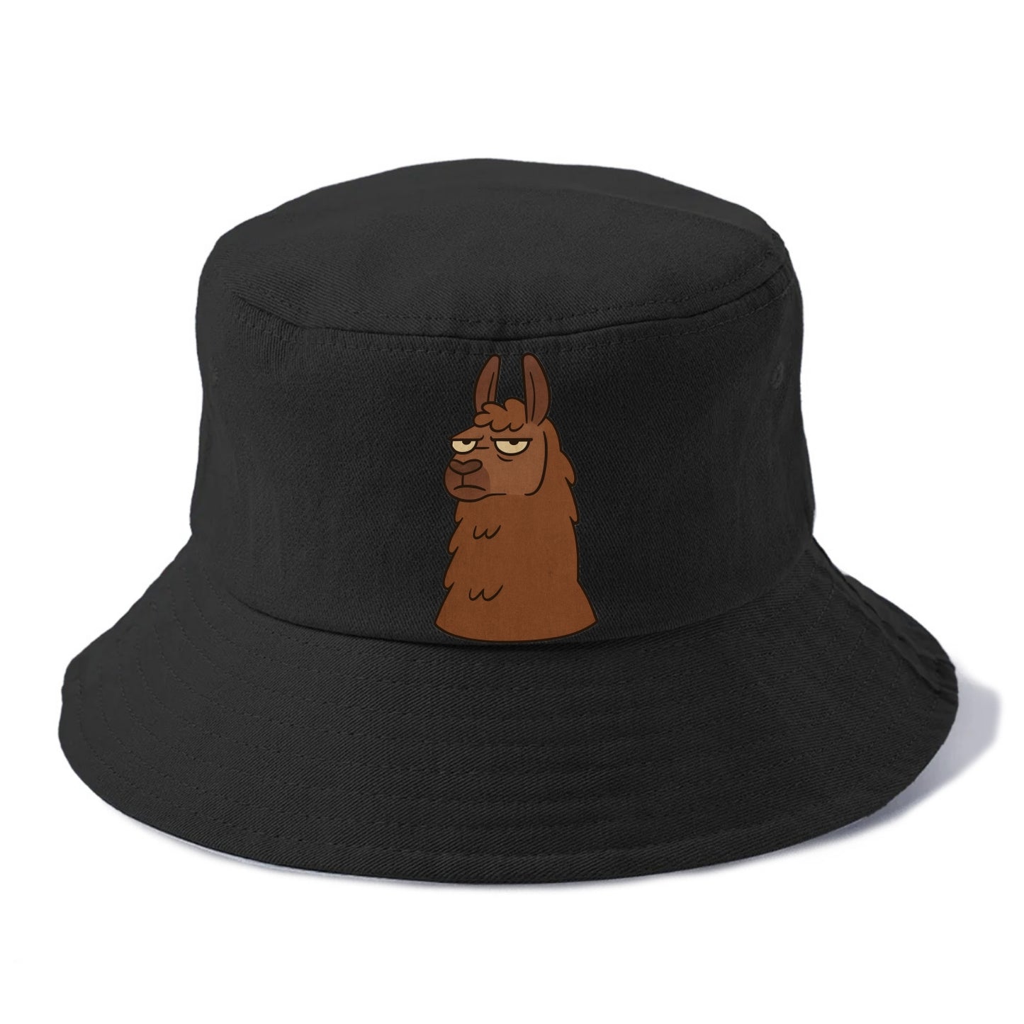 The Llama Judging Silently - Bucket Hat - Black