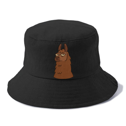 The Llama Judging Silently - Bucket Hat - Black