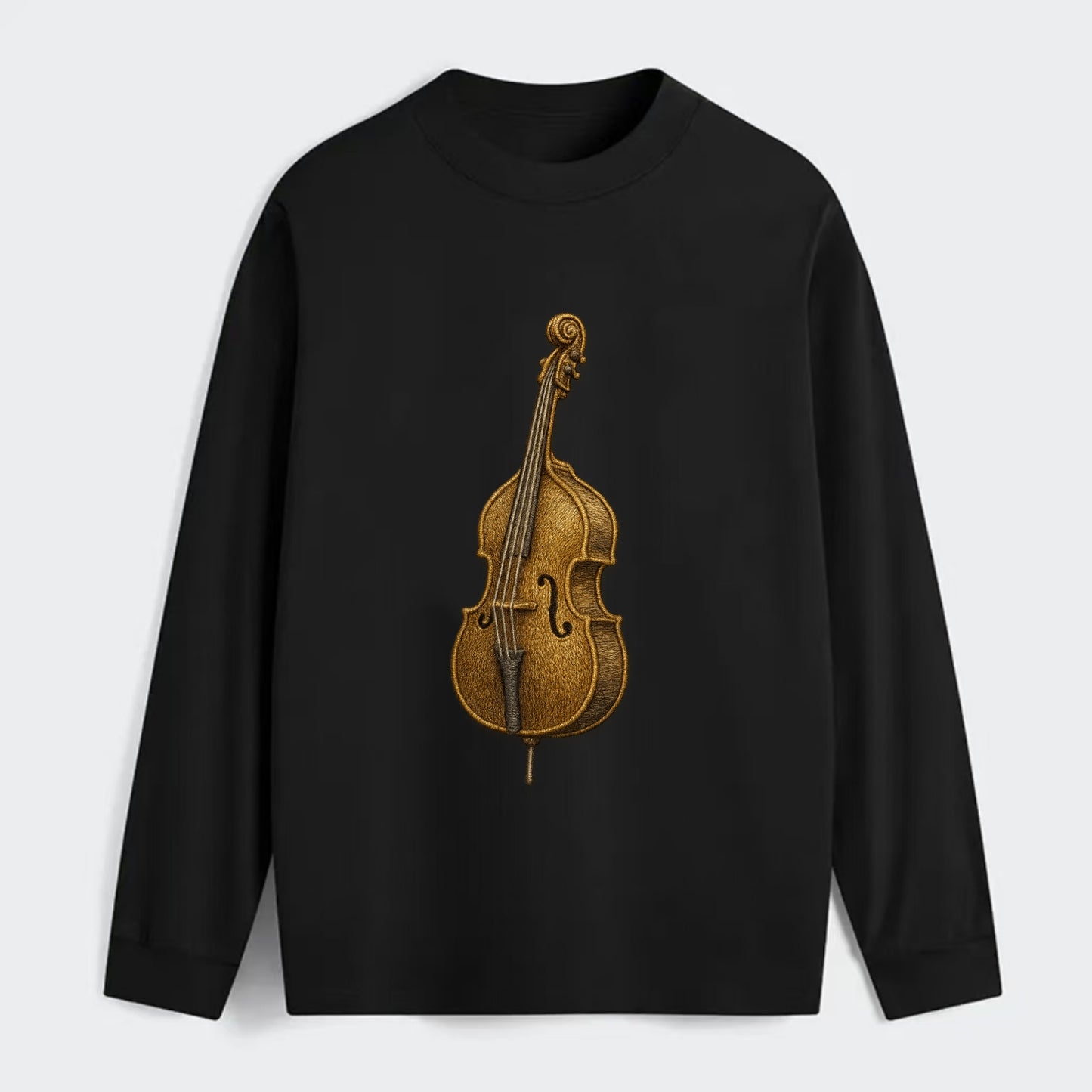 Acoustic Bass  - Classic Long Sleeve Shirt - Black