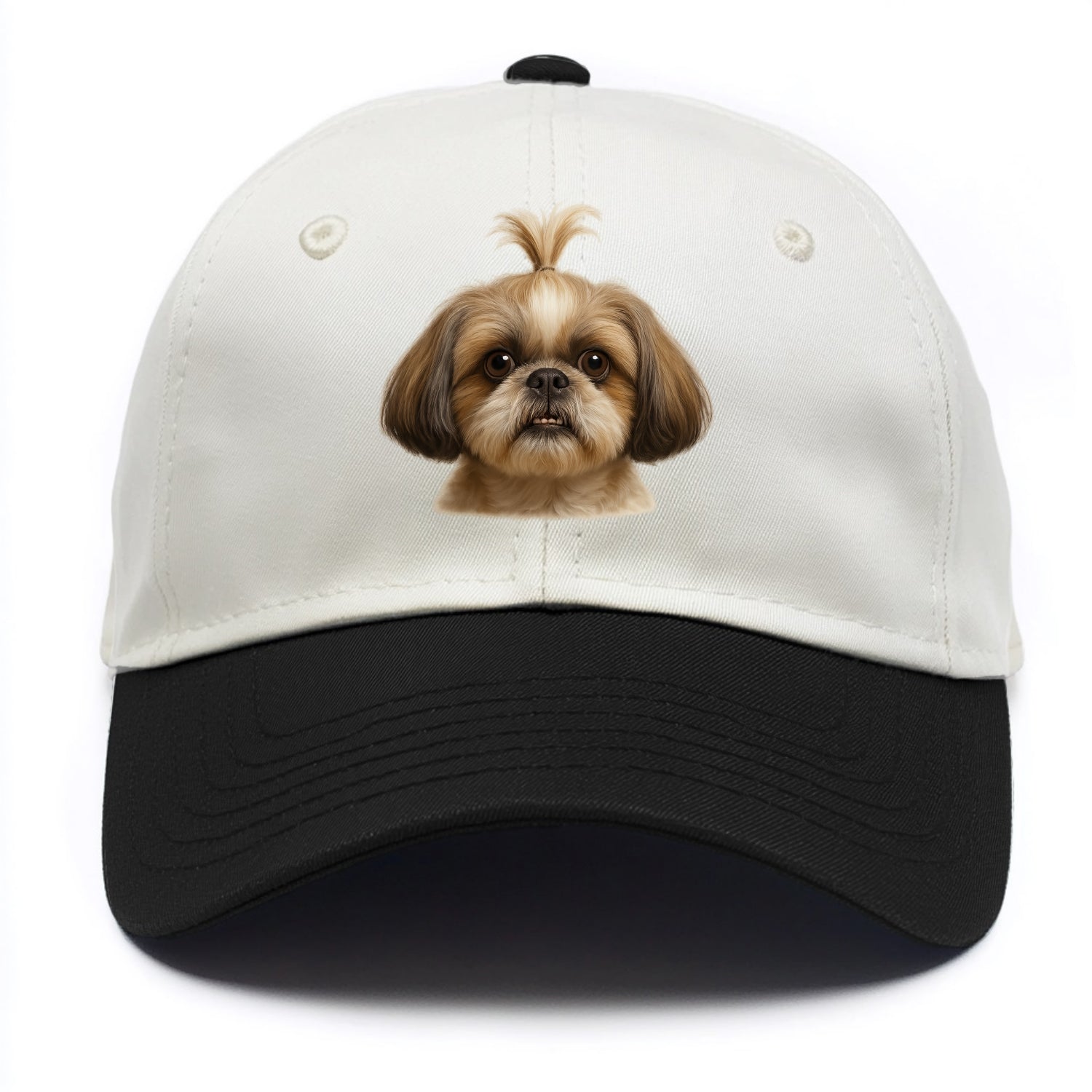 Shih Tzu  - Two Tone Cap - Black