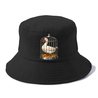 Duck In Cage - Bucket Hat - Black