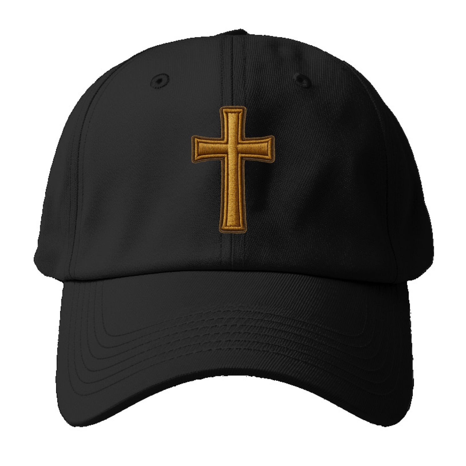 Latin Cross - Baseball Cap For Big Heads - Black