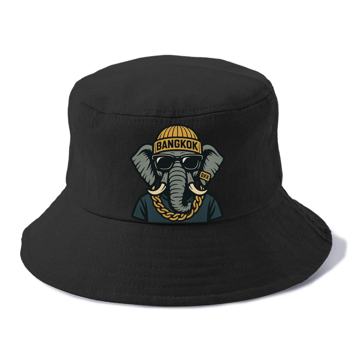 Bangkok Elephant - Bucket Hat - Black