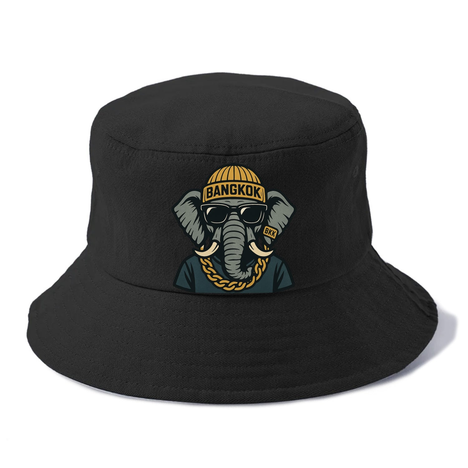 Bangkok Elephant - Bucket Hat - Black