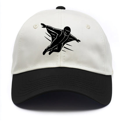 Wingsuit flyer gliding - Two Tone Cap - Black