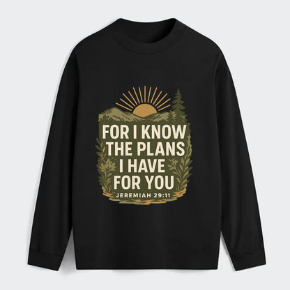 Jeremiah 29:11 Sunrise - Classic Long Sleeve Shirt - Black