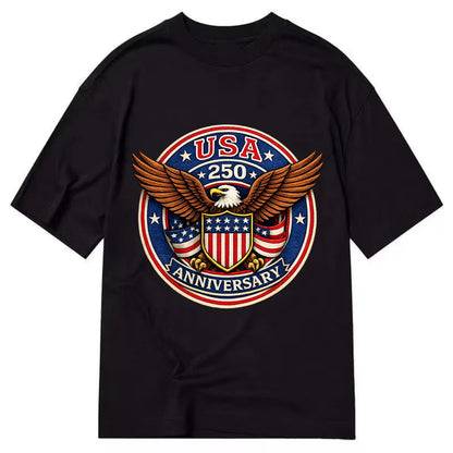 Usa 250 Anniversary Eagle Shield Emblem - Classic T-shirt - Black