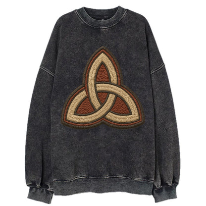 Trinity Knot  - Vintage Sweatshirt - Black