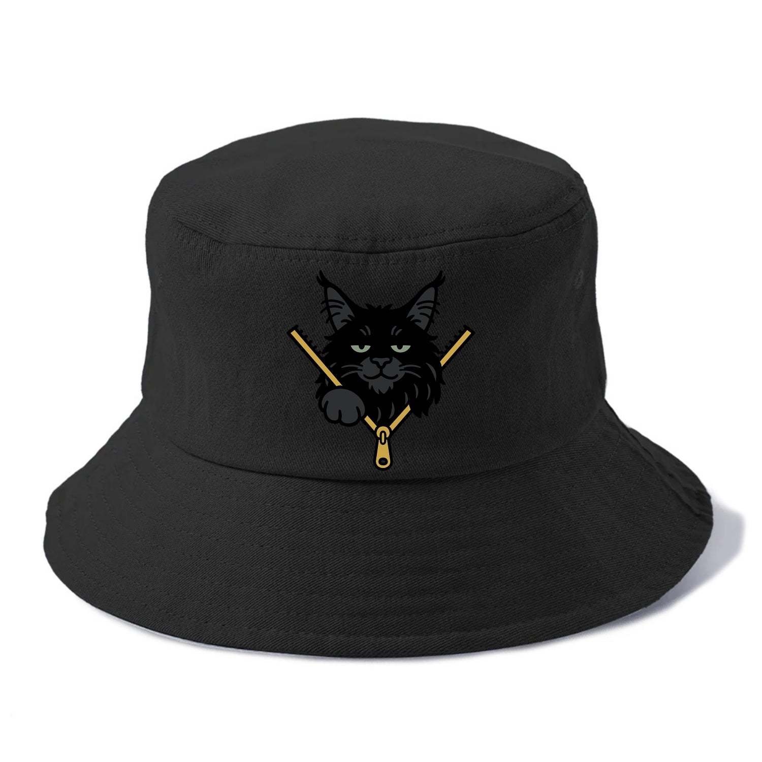 Black Maine Coon - Bucket Hat - Black