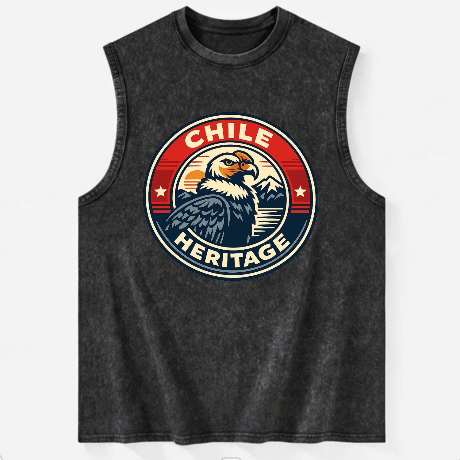 Andean Spirit Emblem - Vintage Washed Tank - Black