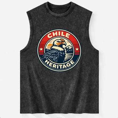 Andean Spirit Emblem - Vintage Washed Tank - Black