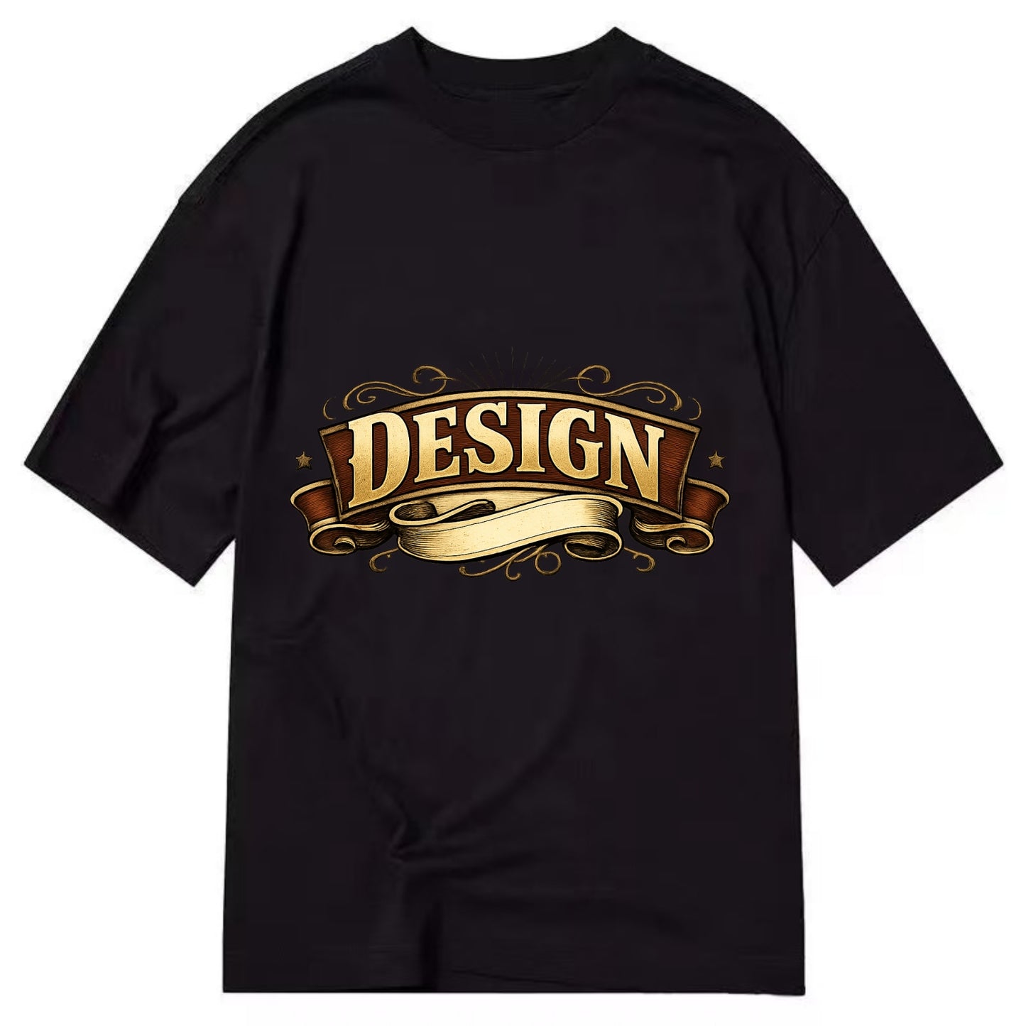 Bold typography design - "DESIGN" - intentional creation, aesthetic planning - Classic T-shirt - Black