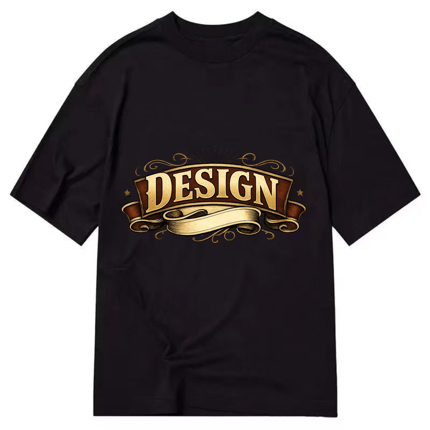 Bold typography design - "DESIGN" - intentional creation, aesthetic planning - Classic T-shirt - Black