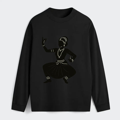 Bharatanatyam classical Indian pose - Classic Long Sleeve Shirt - Black