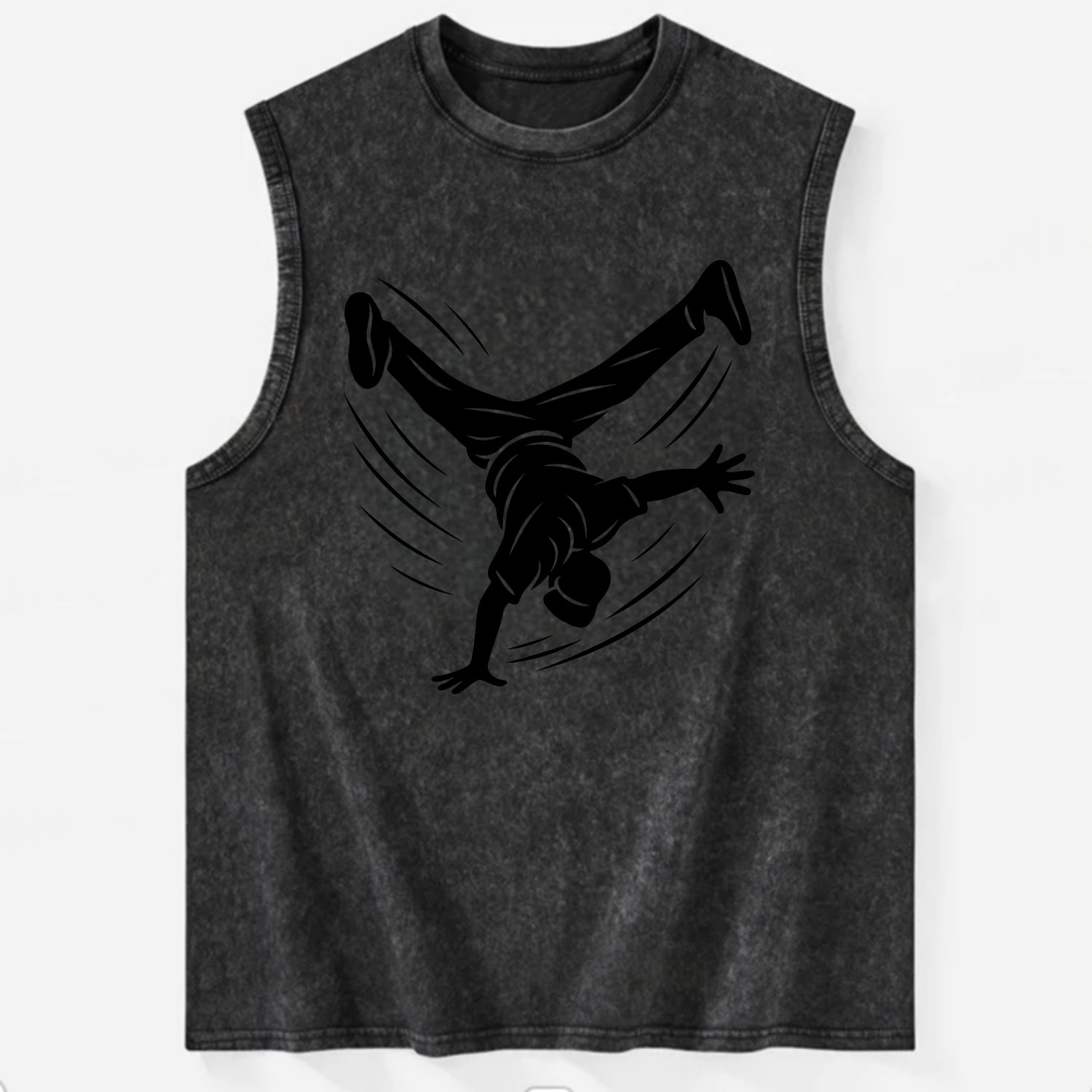 Breakdancer windmill move - Vintage Washed Tank - Black