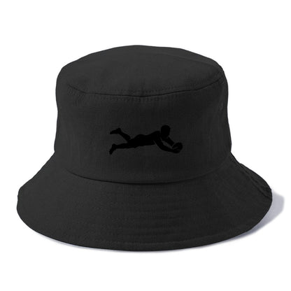 Rugby player diving for try - Bucket Hat - Black