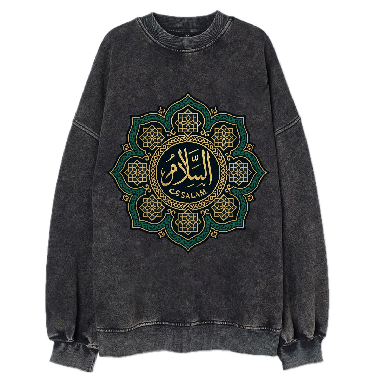 As-Salam Mandala - Vintage Sweatshirt - Black