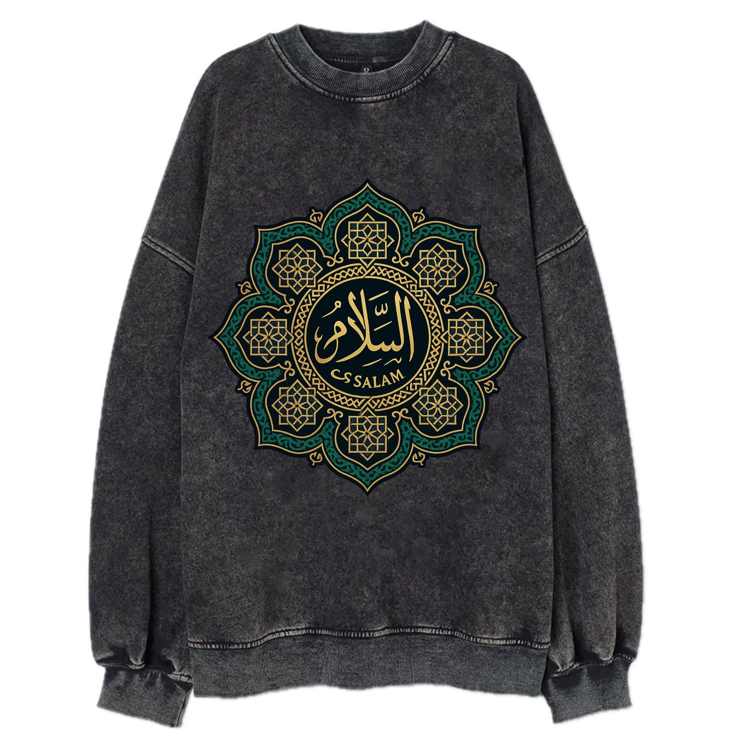 As-Salam Mandala - Vintage Sweatshirt - Black