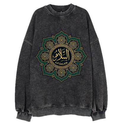 As-Salam Mandala - Vintage Sweatshirt - Black